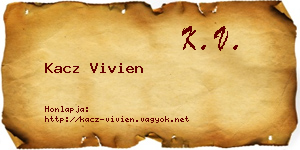 Kacz Vivien névjegykártya